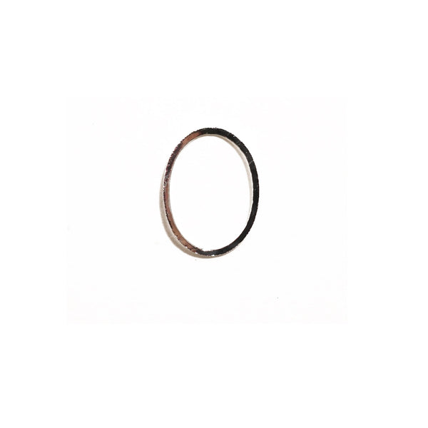 Silver Metal Oval